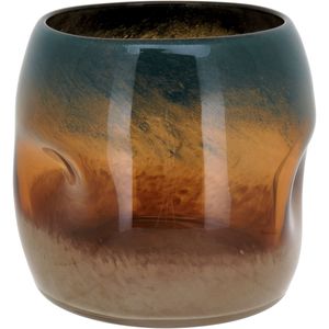 Vaso de Vidro 17x18x18cm Colorido - COLORIDO
