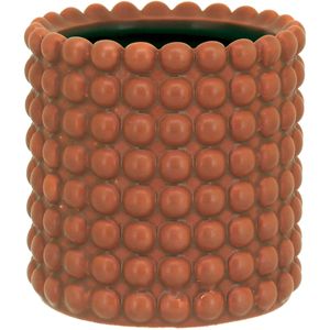 Cachepô Cerâmica 10x10x10cm Marrom