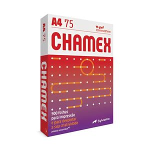 Papel A4 Chamex Resma 500 Folhas 75g 210mmx297mm Branco
