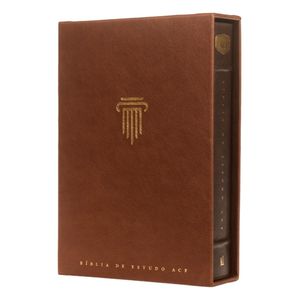 Bíblia de Estudo ACF, Couro-soft marrom   Com comentários da King James Study Bible
