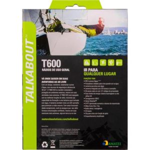 Rádio Comunicador Talkabout Motorola T600BR H2O 35km Verde PAR / 2