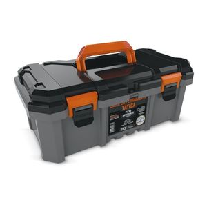 Caixa de Ferramenta Maleta Tatica 18,3 Grande Articulada Cinza/Preto Metasul