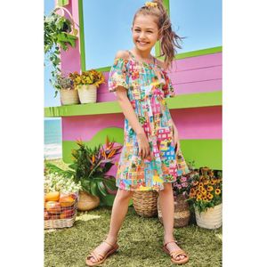 Vestido Infantil Menina Verão Confortável Infanti