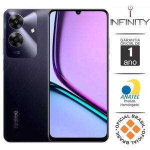 Smartphone Realme Note 60s Dual 128Gb + 4GB Ram 32MP Câm. 12 Meses Garantia ANATEL - Preto