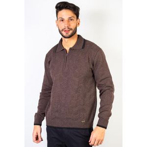 Blusão masculino de malha gola polo e zíper 50601
