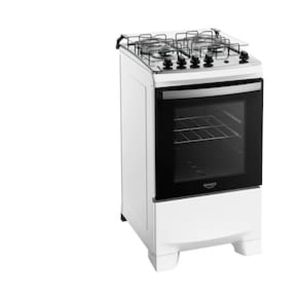 Fogão 4 Bocas Dako Supreme com Mesa em Inox e Acendimento Automático Branco  Bivolt