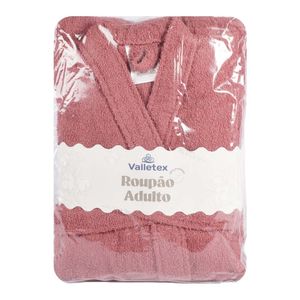 Roupão Felpudo Quimono Manga 3/4 Algodão GG Rosa