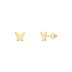 Brinco Infantil Borboleta em Ouro 18k