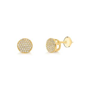 Brinco Chuveiro de Ouro 18k com Moissanite