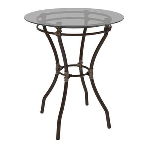 Mesa de Jardim/Área de Lazer 60cm Vidro e Aço Multimóveis CR8005