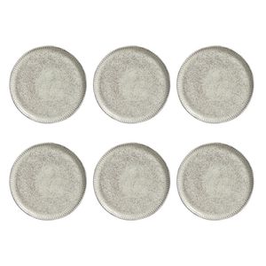 Conjunto de Pratos de Sobremesa Porto Brasil Linhas Pistache com 6 peças - Verde
