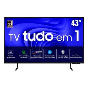 Smart TV 43 4K Samsung 43DU7700 LED, Processador Crystal 4K, Gaming Hub, AI Energy Mode, Alexa built-in, Wi-Fi, Bluetooth, USB e HDMI
