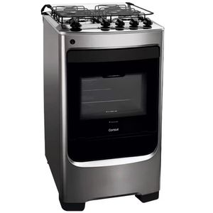 Fogão Consul 4 Bocas CFO4NAR com Acendimento Automático e Design Frente Única Bivolt - Inox
