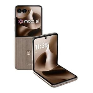 "Smartphone Motorola Razr 60 Ultra 5G Madeira 1TB, 16GB RAM + 16GB Ram Boost, Tela Dobrável 7.0"" pOLED e Externa 4"", Câmera Traseira 50MP e IP48"