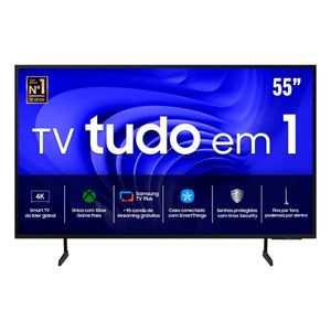 Smart TV 55 4K Samsung 55DU7700 LED, Processador Crystal 4K, Gaming Hub, AI Energy Mode, Alexa built in, Wi-Fi, Bluetooth, USB e HDMI