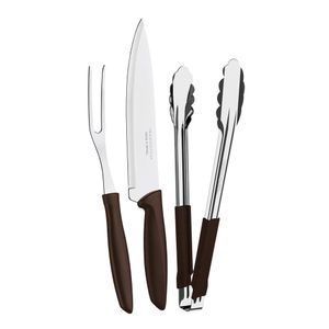 Conjunto para Churrasco Tramontina Plenus em Inox e Polipropileno  3 Peças