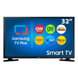 Smart TV LED 32" HD Samsung T4300 com HDR, Sistema Operacional Tizen, Wi-Fi, Espelhamento de Tela, Dolby Digital Plus, HDMI e USB - 2020