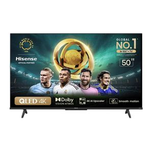 Smart TV 50 Hisense Ultra HD 4K QLED Q6N, Google TV com HDR10+, Dolby Atmos, Modo Esporte, Modo Jogo e Compatível com Alexa - 50A51HSV