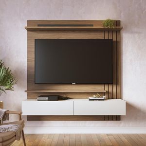Painel de TV Colibri Juriti 150 Ripado Amêndoa Off White