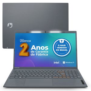 Notebook Positivo Vision C15 Intel Celeron Dual Core, 4GB 128GB eMMC, Tela HD 15,6, Windows 11 + Microsoft 365 Personal com licença válida por 1 ano