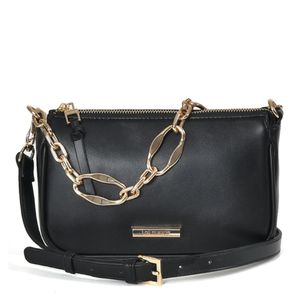 Bolsa Feminina Via Marte Crossbody com Corrente B1-216 Preto