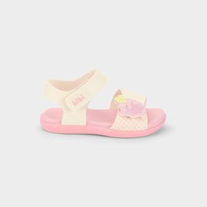 Sandália Infantil Bibi Baby Soft II Rosa de Sorvete