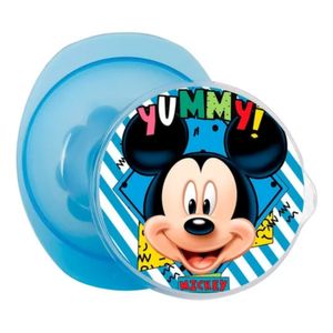 PRATO BOWL BABY GO COM VENTOSA E TAMPA MICKEY AZUL