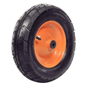Roda Metálica Para Carrinho de Mão Tramontina com Bucha Plástica e Pneu com Câmara 3.5/8"
