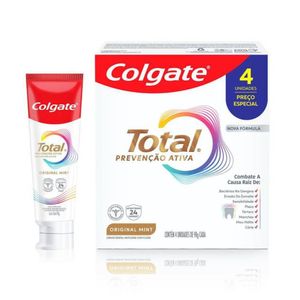 Kit Creme Dental Colgate Total Original Mint 4 Unidades 90g Cada