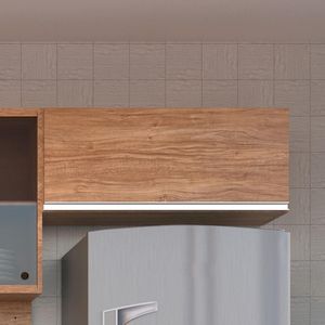 Armário Aéreo de Geladeira Bartira Amazonita com 1 Porta e 80cm de largura - Damasco