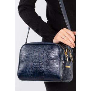 Bolsa quadrada de couro croco Daiana