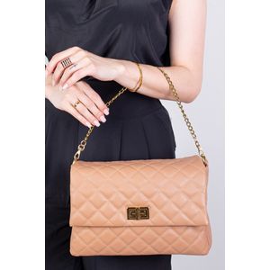 Bolsa grande de couro matelassê Giorgia