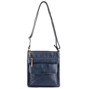 Bolsa pequena transversal de couro liso Alana