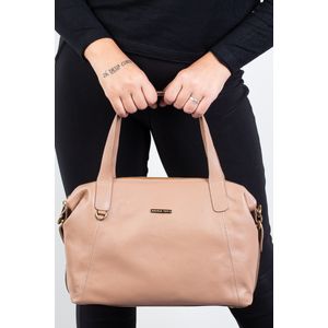 Bolsa de couro liso grande Aurora