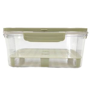 Pote Hermético para Alimentos Retangular Verde - Quanhe