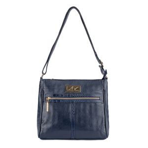 Bolsa tiracolo de couro liso Milena