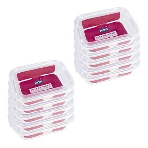 Kit 10 Potes Hermético Marmita de Vidro Retangular 640ml Mor