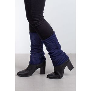 Polaina feminina de malha tricô para inverno